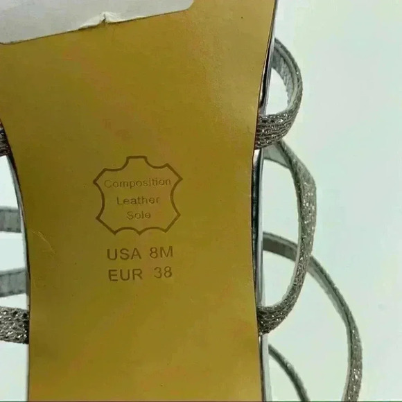 Touch of Nina heels Marsha1 8 38 silver metallic party bridesmaid holiday formal - Picture 10 of 14